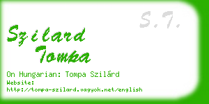 szilard tompa business card